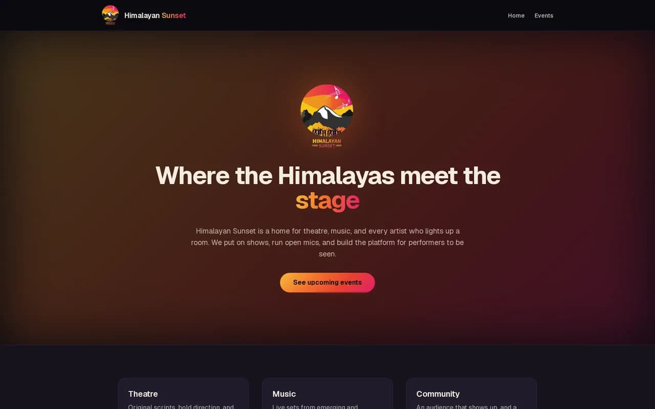 himalayansunset.com homepage